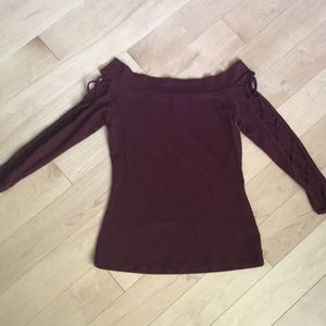 Red Off The Shoulder Shirt